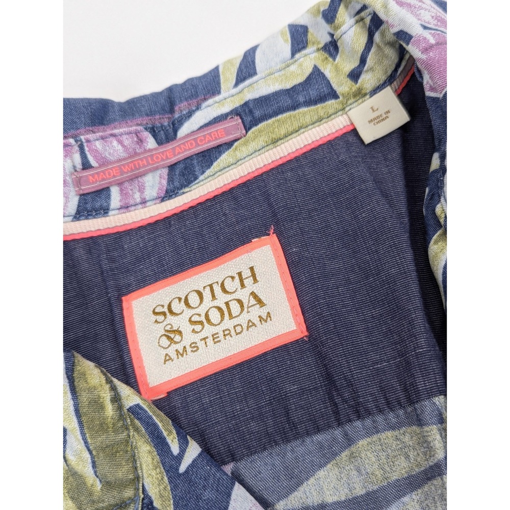 Scotch Soda Shirt Short Match Set Mens LG Top 34 Shorts Floral Vacation Beach - Picture 6 of 12